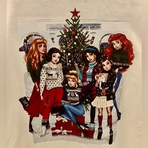 Everyone loves a tee shirt Disney beauties In Christmas sweaters